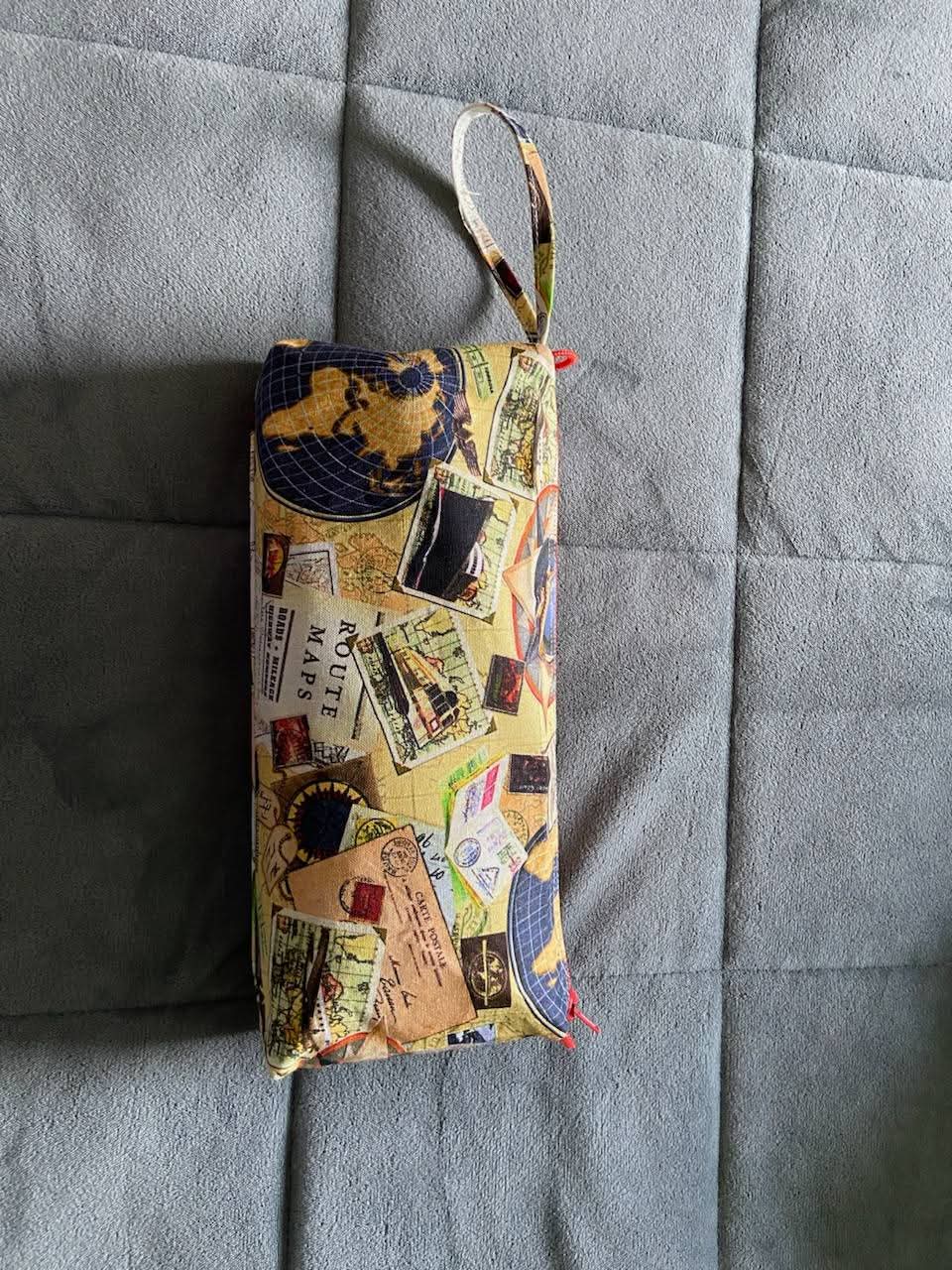 Travel-Themed RFID Phone Purse Wristlet