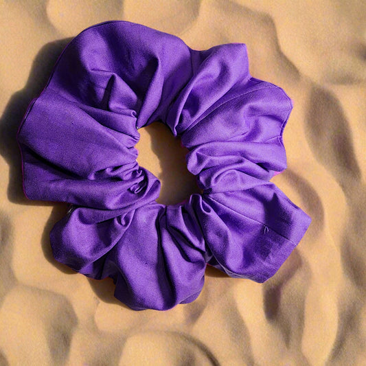 scrunchie, extra wide, purple, great for medium to thick hairstyles