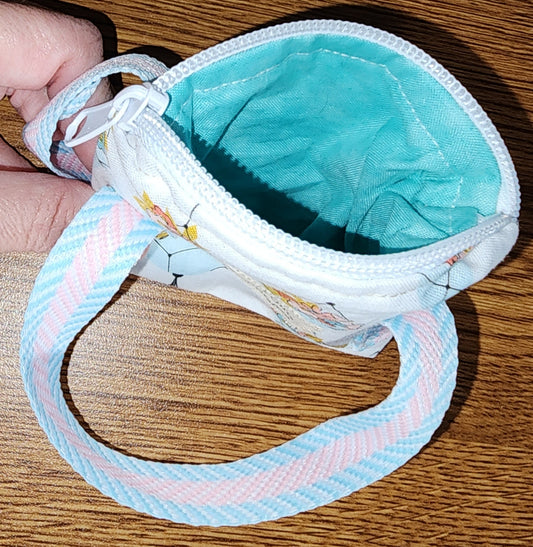 Mini tote cute little tote: white with succulents: cute lining: hold your keys, lip balm money and more. Cute fun sized.
