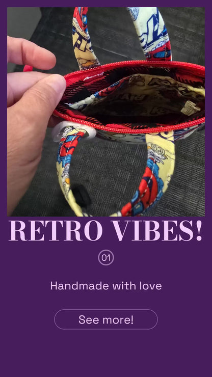 coin purse: Vintage Drink Mascot Bag – Handmade Retro Purse | Hunter’s Gifts
